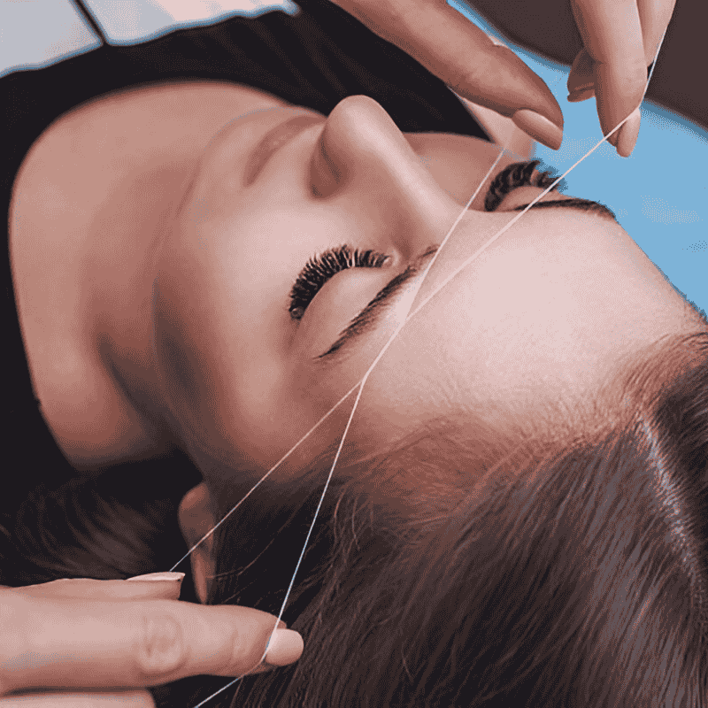 Eyebrow and Forehead Threading